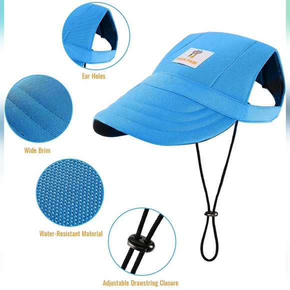 HIGH PAW Dog Hat Dog Sun Hat Dog Cap Dog Trucker Hat Dog Hats SizeSmall - Picture 2 of 10